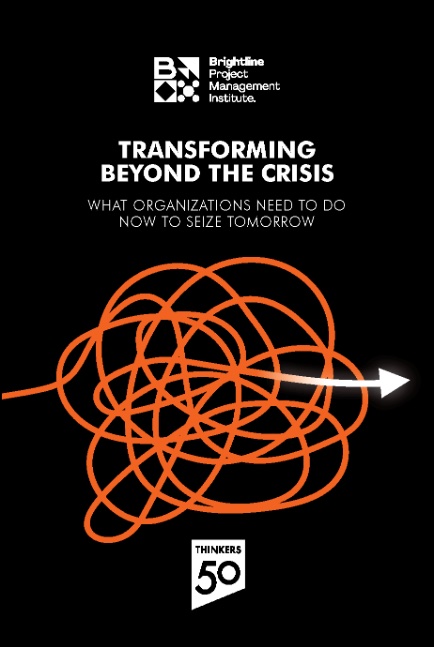 Capa do livro Transforming Beyond the Crisis, Brightline e Thinkers50